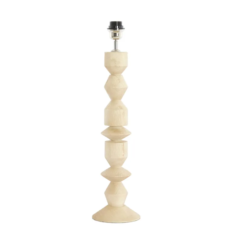Topkwaliteit Houten tafellamp donker roodbruin warm en natuurlijk Light & Living Cecily
