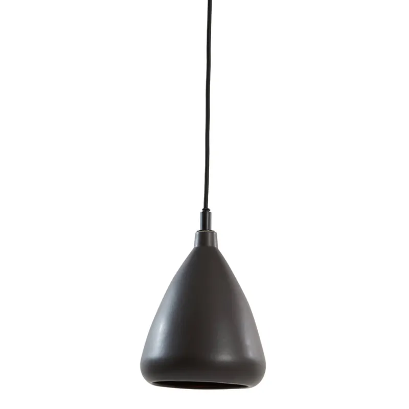 Zwarte druppelvormige hanglamp Light & Living Desi Tijdelijk Beschikbaar