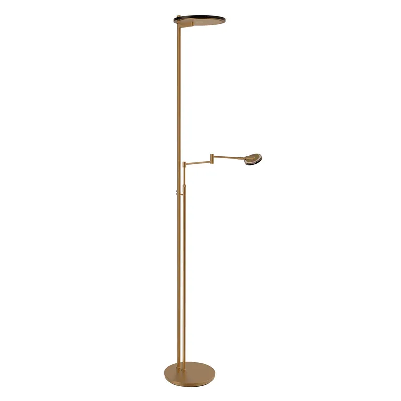 Seizoensaanbieding Klassieke bronzen metalen vloerlamp Steinhauer Turound