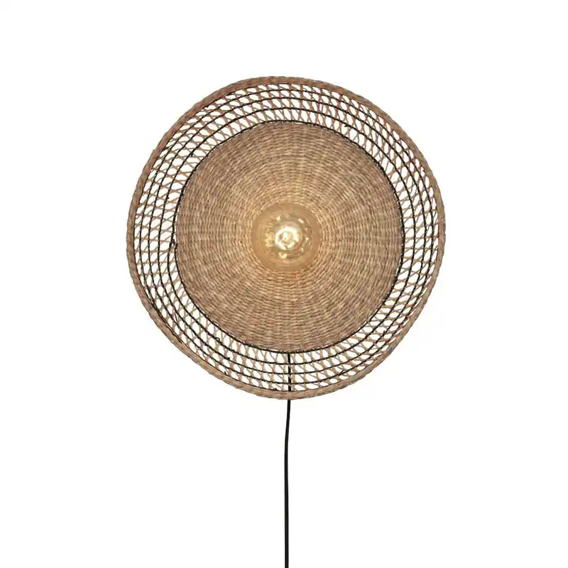 Zwarte wandlamp metaal seagrass bohemian GOOD&MOJO Pantanal Merkproduct