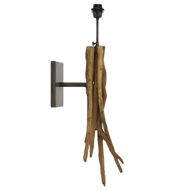 Houten wandlamp natuurlijk design Light & Living Bluma Speciale Aanbieding