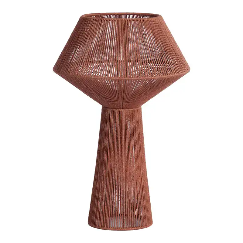 Hete Deal Retro tafellamp bruin touw Light & Living Fugia