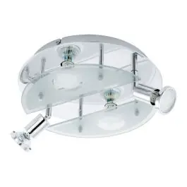 Chromen design plafondspot glas, Lusie | Lampgigant.nl Koopje