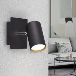 Zwarte wandspot modern, Kaso | Lampgigant.nl Direct Beschikbaar
