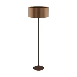 Budget Bruine design vloerlamp kunststof, Noor, met schakelaar | Lampgigant.nl