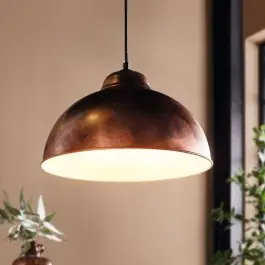 Gecertificeerd Koperen industriële koepellamp metaal, Liana | Lampgigant.nl