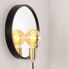 Zwarte landelijke spiegelverlichting, Reflex, glas | Lampgigant.nl Must-Have