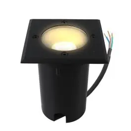Topkwaliteit Zwarte grondspot, Clenton, aluminium, IP65 | Lampgigant.nl