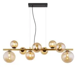 Design hanglamp Melinda, amber, glas | Lampgigant.nl Gereduceerde Prijs
