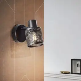 Beste Prijs Industriële wandspot zwart, Raquel | Lampgigant.nl