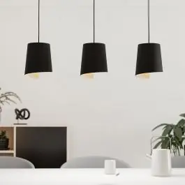 Zwarte landelijke hanglamp aluminium, Vincenzo | Lampgigant.nl Bestseller