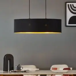 Zwarte moderne hanglamp stof, Kelsey | Lampgigant.nl Favoriet