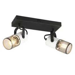 Zwarte wandspot vintage, Marjet, met schakelaar | Lampgigant.nl Geld-Terug-Garantie