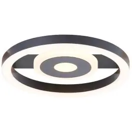 Rechtstreeks Van De Fabrikant Design plafonnière zwart, Konrad, 9W, 3000K LED | Lampgigant.nl