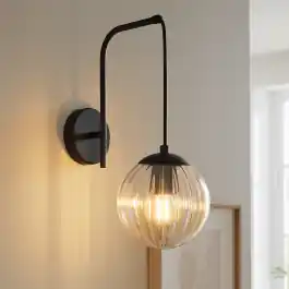 Retro wandlamp amber, Rifka, met schakelaar | Lampgigant.nl Betaalbaar