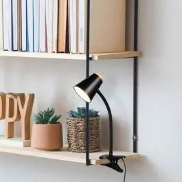 Merkproduct Zwarte klemlamp modern, Rahul, 4,5W, 3000K LED, met schakelaar | Lampgigant.nl