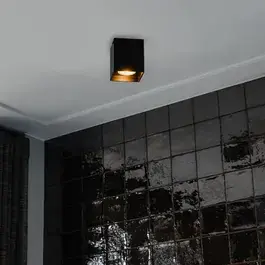 Voordeelprijs Moderne opbouwspot zwart GU10 50mm - Qubo | QAZQA
