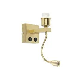 Moderne wandlamp messing met flexarm - Brescia Combi | QAZQA Tijdelijk Beschikbaar