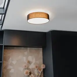 Populair Plafondlamp zwart 40 cm incl. LED - Drum LED | QAZQA