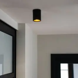 Moderne opbouwspot zwart met goud - Ronda | QAZQA Voordeelprijs
