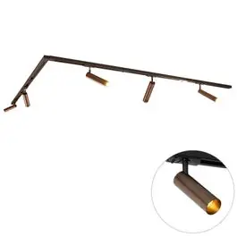 Modern railsysteem met 5 spots donker brons 1-fase GU10 35mm - Iconic Jeana Luxe | QAZQA Actieprijs