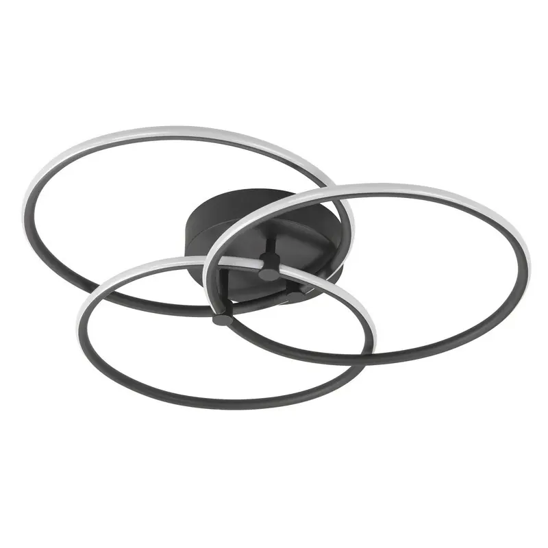 Plafondlamp Circles 21 watt zwart Dagaanbieding