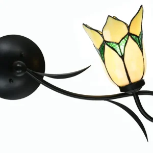 Tiffany Wandlamp/Plafonnière Lovely Flower Yellow Garantie Inbegrepen