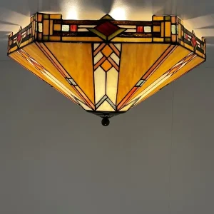 Aanbieding Tiffany plafondlamp Wyber 58 / 80