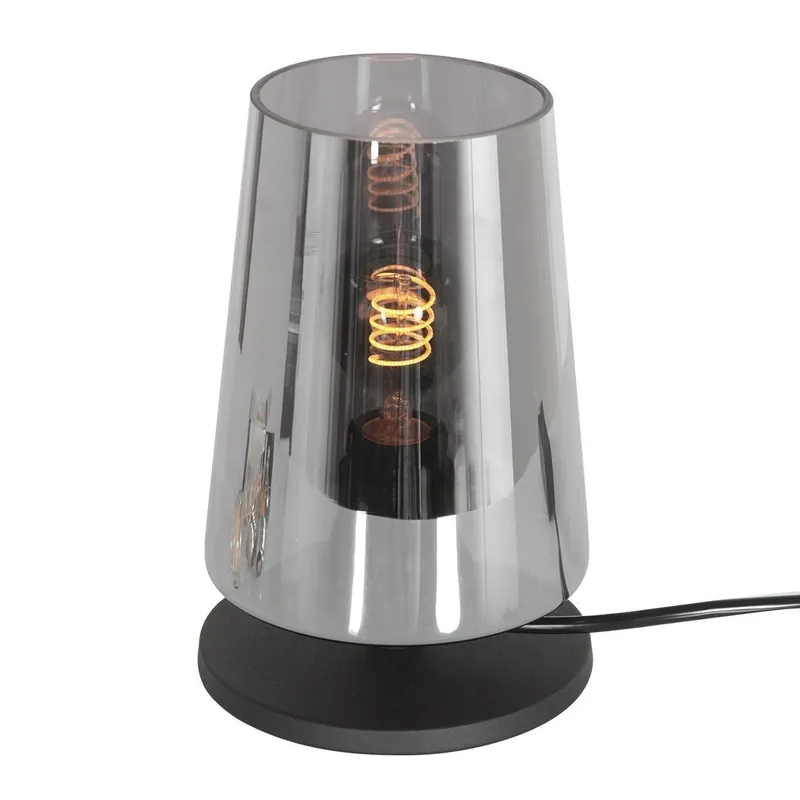 Shop Nu Tafellamp Ancilla met donker glas 3103ZW Zwart
