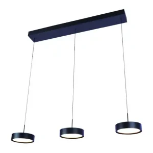 Hanglamp Freelight Alieno – 3-lichts Balk, Zwart, Dimbaar Voordeelprijs