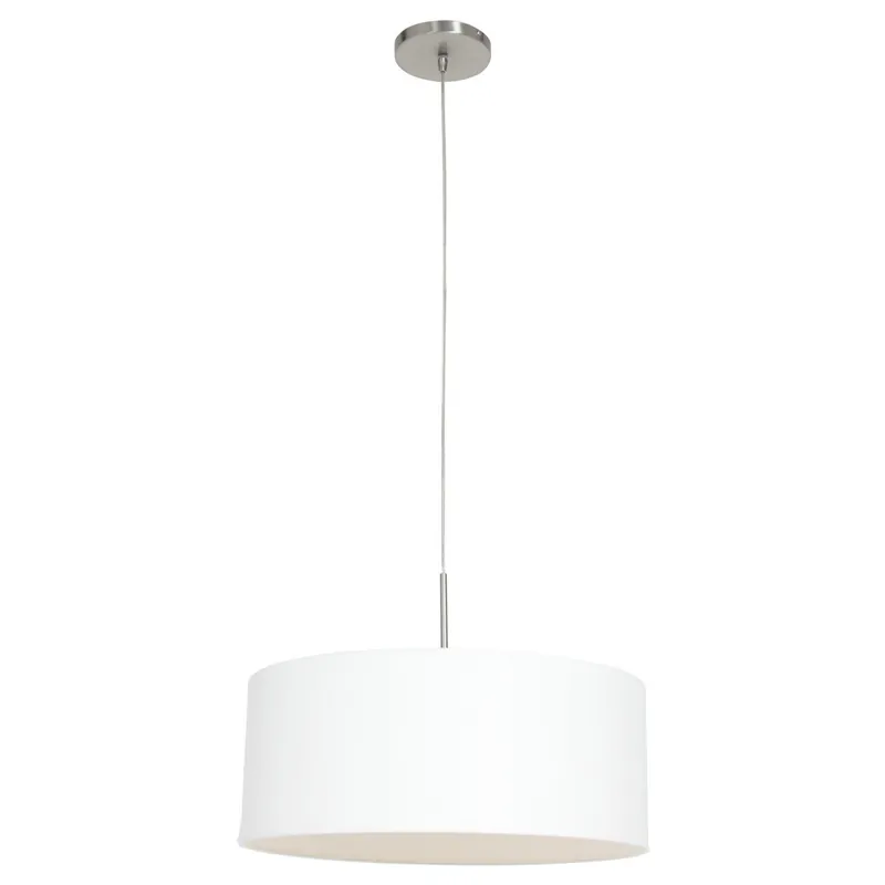 Hanglamp Sparkled Light 3602ST+K1066QS Staal-Wit Linnen Origineel