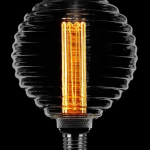 Deco led kooldraad 33S 12x17cm 1w/2.5w/5w 3 standen E27 1800k smoke glas 40-100-200l 3 stappen dimbaar Beperkte Voorraad