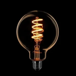 ETH Led Zigbee Spiraal Globe 95mm E27 6W CCT 2700k-2200k Goud 490L Wereldwijde Verzending