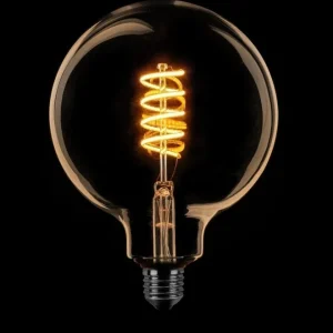 Direct Verzonden Led Spiraal Globe 125mm E27 8W dimtone van 2700k naar 2200k Goud 550L