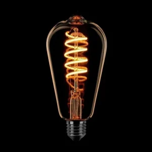 Uitverkoop ETH Led Spiraal Edison ST64 E27 6W dimtone van 2700k naar 2200k Goud 550L
