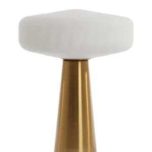 1882226 – Tafellamp Ø40×53 cm PLEAT glas mat wit+goud Aanbieding