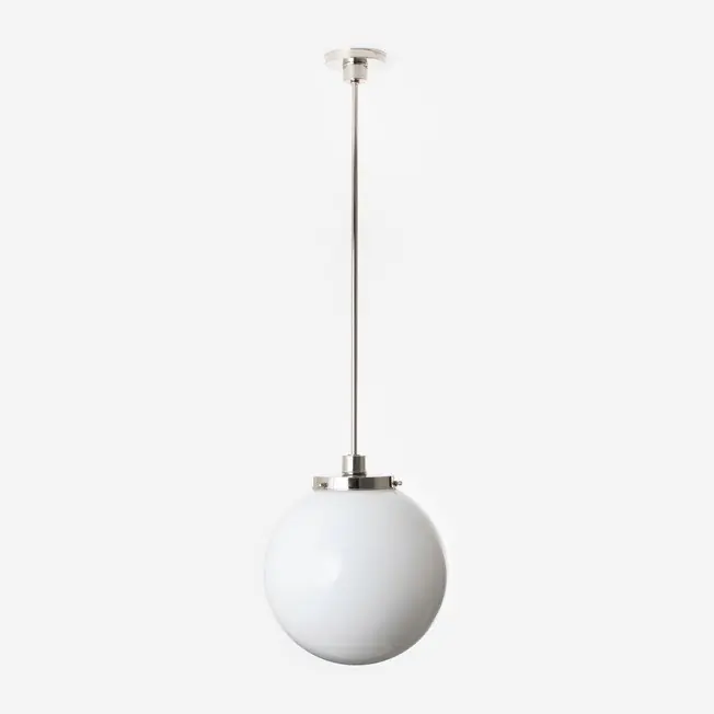 Ambachtelijk Hanglamp Bol Ø 30 20’s Nikkel