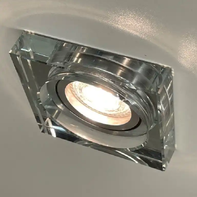 Korting Inbouwspot vierkant spiegel glas kantelbaar