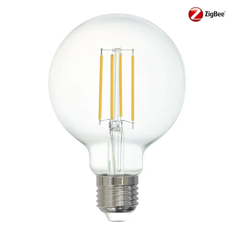 Tijdelijk Beschikbaar EGLO Connect-Z Zigbee Filament LED Lamp E27 6 Watt 806Lm 80mm globelamp