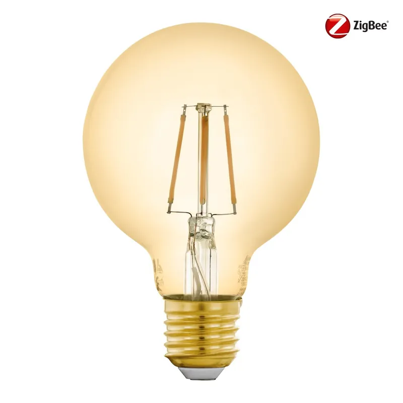 EGLO Connect-Z Zigbee Filament LED Lamp E27 6W 500Lm 80mm globelamp Meest Verkocht